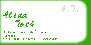 alida toth business card